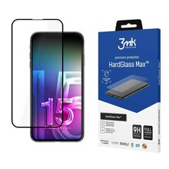 Защитное стекло для телефона Apple iPhone 15 Pro Max - 3mk HardGlass Max™ screen protector цена и информация | Защитные пленки для телефонов | pigu.lt