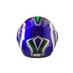 Moto šalmas su tamsinančiu skydeliu XL - mėlynas цена и информация | Шлемы для мотоциклистов | pigu.lt