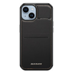 3in1 Wallet Case with Stand for iPhone 15 MagSafe RFID Blocking Dux Ducis Rafi Mag - Black цена и информация | Чехлы для телефонов | pigu.lt