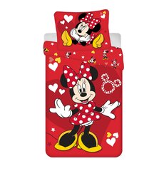 Patalynės komplektas Minnie Red Heart, 140x200, 2 dalių kaina ir informacija | Patalynė kūdikiams, vaikams | pigu.lt