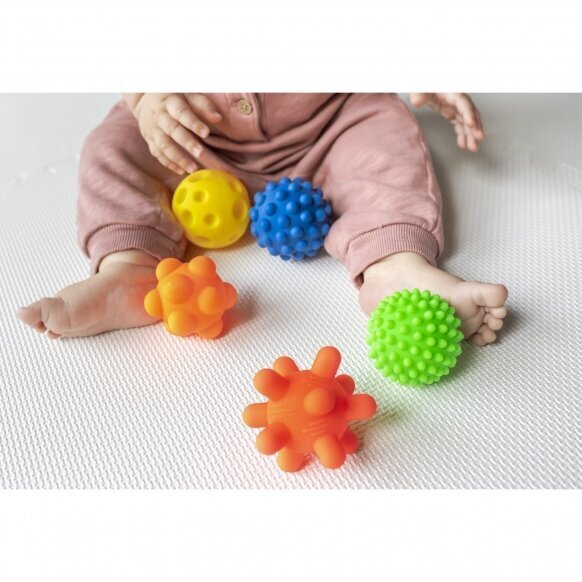 Sensoriniai kamuoliukai Tullo Sensory, 5 vnt. цена и информация | Lavinamieji žaislai | pigu.lt