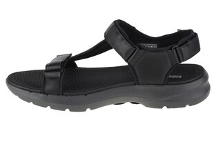 Basutės vyrams Skechers Go Walk 6 Sandal 229126-BKGY 28146, juodos kaina ir informacija | Vyriškos šlepetės, basutės | pigu.lt