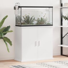 Akvariumo stovas vidaXL, baltos spalvos, 81x36x73 cm цена и информация | Аквариумы и оборудование | pigu.lt