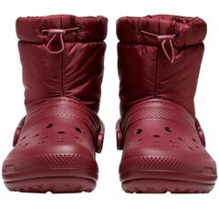 Žieminiai batai moterims Crocs Classic Lined neo Puff 206630 612 40685, raudoni цена и информация | Женские сапоги | pigu.lt