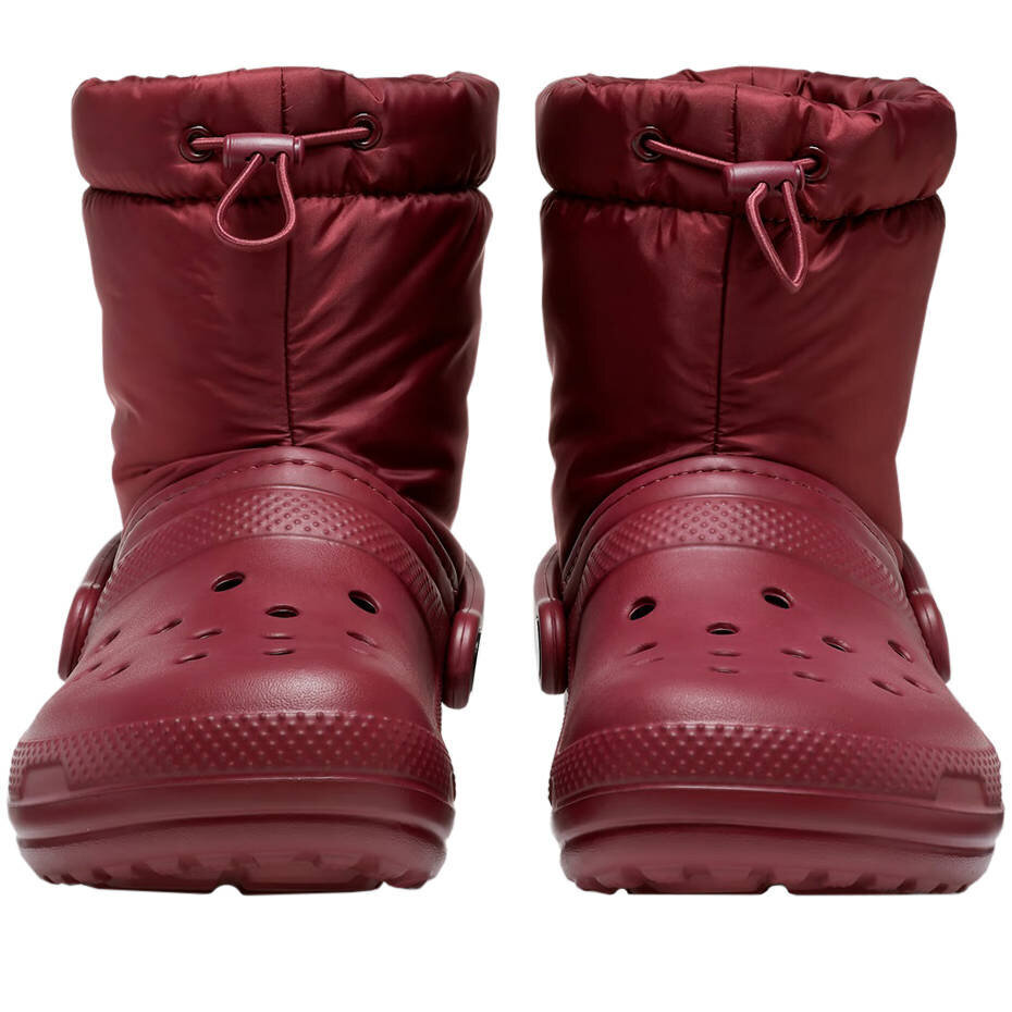 Žieminiai batai moterims Crocs Classic Lined neo Puff 206630 612 40685, raudoni kaina ir informacija | Aulinukai, ilgaauliai batai moterims | pigu.lt