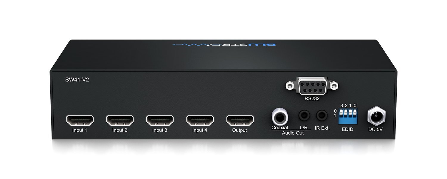 Blustream SW41AB-V2, HDMI kaina ir informacija | Kabeliai ir laidai | pigu.lt