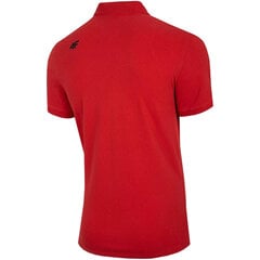 Polo marškinėliai vyrams 4F, raudoni kaina ir informacija | Vyriški marškinėliai | pigu.lt