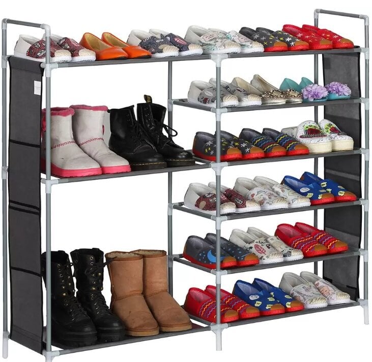 Medžiaginė batų spinta Sternhoff, pilka kaina ir informacija | Batų spintelės, lentynos ir suolai | pigu.lt