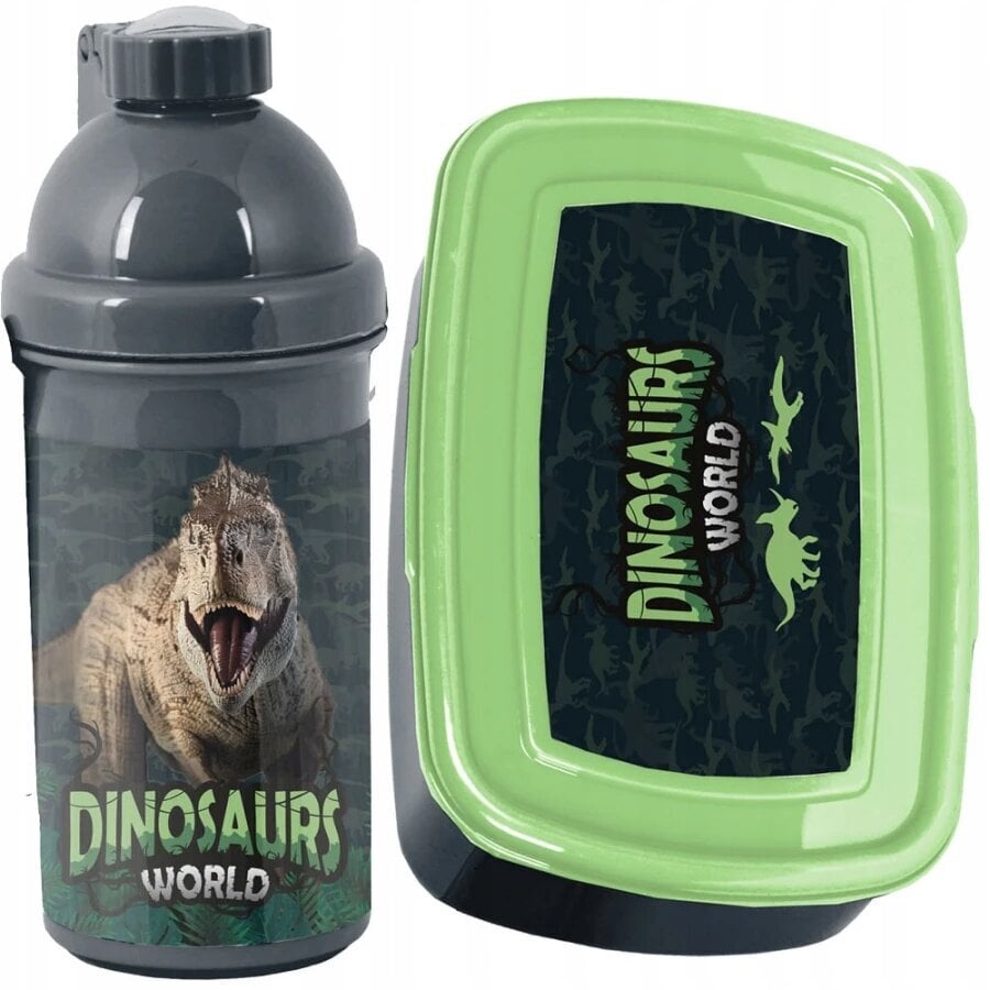 Gertuvės ir pusryčių dėžutės rinkinys Paso Dinosaur, 500 ml kaina ir informacija | Gertuvės | pigu.lt