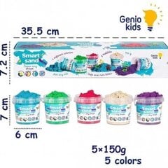 Kinetinis smėlis Genio Kids, 5 spalvos, 750 g kaina ir informacija | Lavinamieji žaislai | pigu.lt