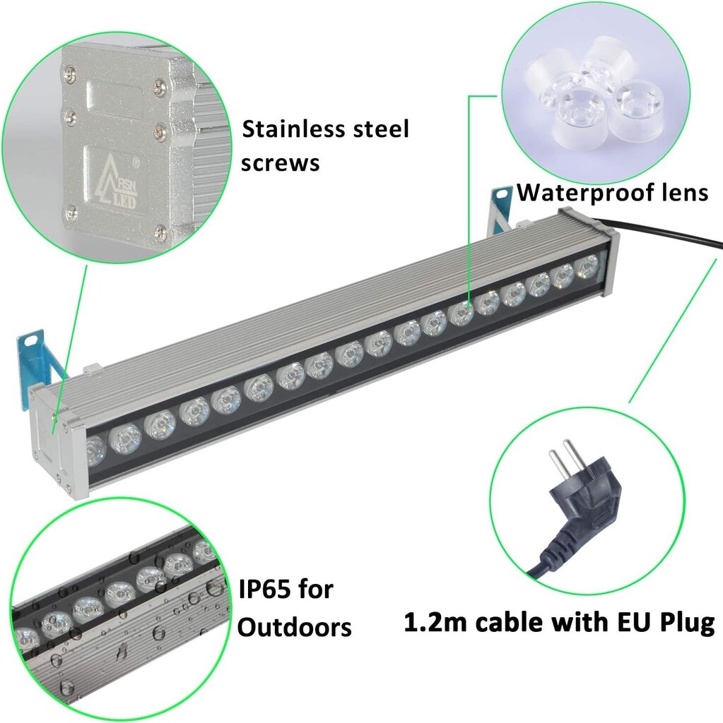RSN LED sieninis šviestuvas kaina ir informacija | Sieniniai šviestuvai | pigu.lt