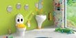 Vaikiškas praustuvas Ducky su čiaupu Creavit , skirtas vaikų darželiams, baltas kaina ir informacija | Praustuvai | pigu.lt