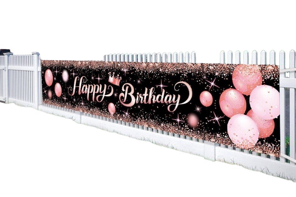 Plakatas Happy Birthday, 180 cm x 40 cm цена и информация | Dekoracijos šventėms | pigu.lt