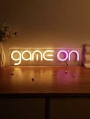 Неоновая декорация для игр "GAME ON" цена и информация | Настенные светильники | pigu.lt