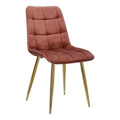 Kėdė Intesi Plaid, rožinė/auksinė kaina ir informacija | Virtuvės ir valgomojo kėdės | pigu.lt