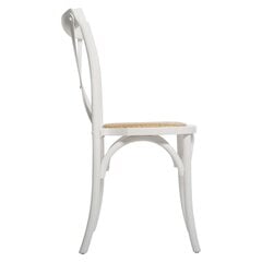 Kėdė Atmosphera Isak, balta/ruda kaina ir informacija | Virtuvės ir valgomojo kėdės | pigu.lt