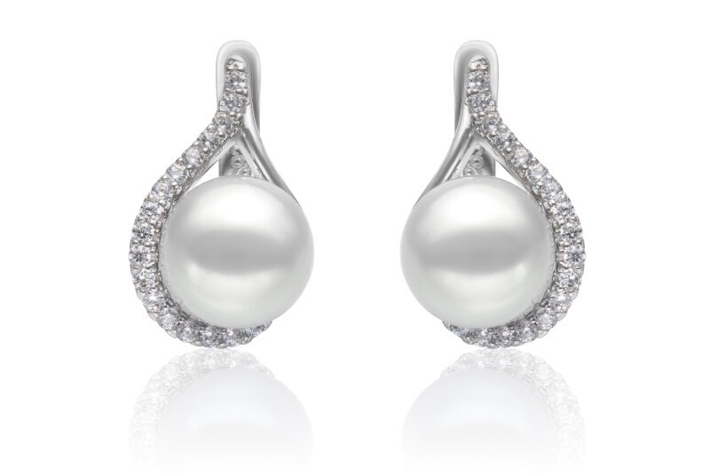 Sidabriniai auskarai su perlais Stella Jewelry цена и информация | Auskarai | pigu.lt