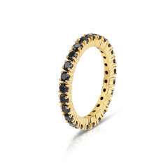 Classic Eternity Band серебряное кольцо, покрытое 18-каратным золотом цена и информация | Кольца | pigu.lt
