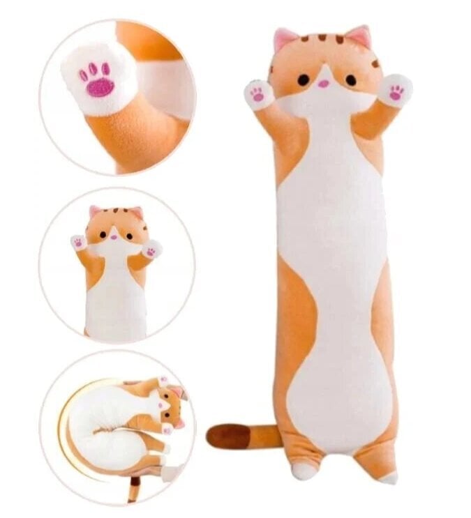 Minkšti žaislai - pagalvės Katinai, 50cm цена и информация | Minkšti (pliušiniai) žaislai | pigu.lt