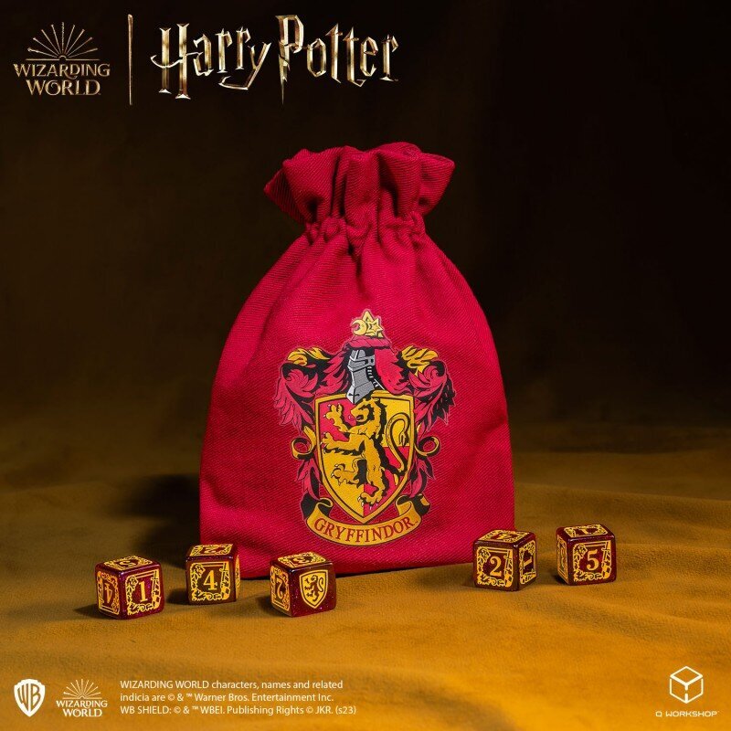 Kauliukų rinkinys Q-Workshop Harry Potter Gryffindor, su maišeliu kaina ir informacija | Stalo žaidimai, galvosūkiai | pigu.lt
