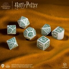 Kauliukų rinkinys Q-Workshop Harry Potter Slytherin, su maišeliu, baltas цена и информация | Настольные игры, головоломки | pigu.lt