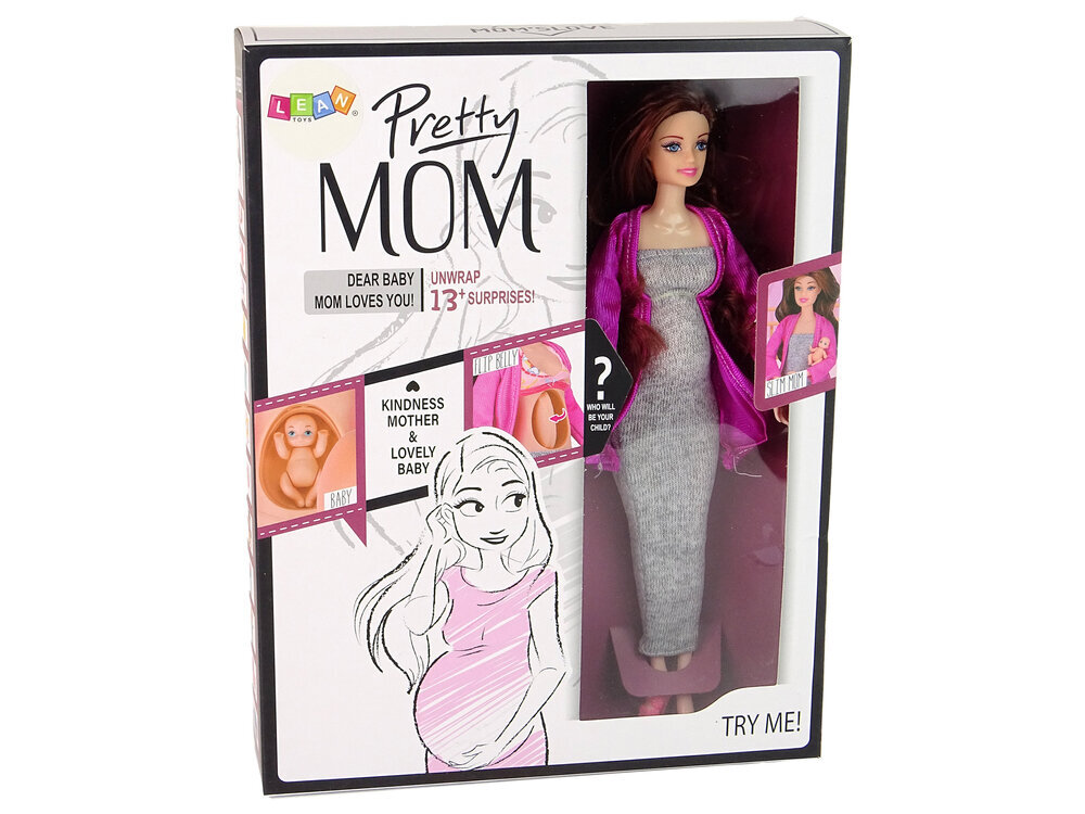 Besilaukianti lėlė su ilgais plaukais LeanToys kaina ir informacija | Žaislai mergaitėms | pigu.lt