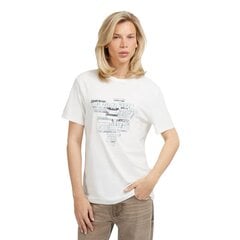 Guess marškinėliai moterims 81488, balti цена и информация | Футболка женская | pigu.lt