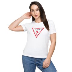 Guess marškinėliai moterims 81405, balti цена и информация | Футболка женская | pigu.lt
