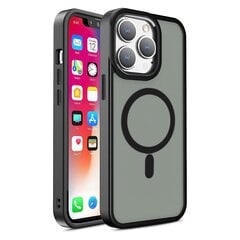 Magnetinės spalvos matinis dangtelis iPhone 15 Pro Max - juodas kaina ir informacija | Telefono dėklai | pigu.lt