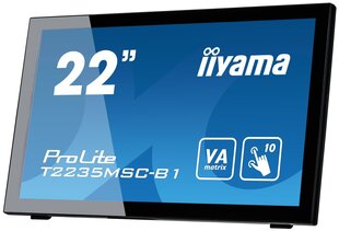 IIYAMA - 21,5'' T2235MSC-B1 DOTYK HDMI/DVI/10P kaina ir informacija | Iiyama Kompiuterinė technika | pigu.lt