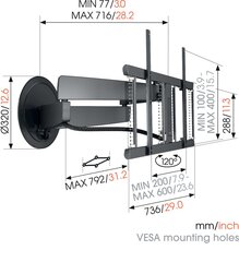 VOGEL'S SIGNATURE TVM7675 kaina ir informacija | Televizorių laikikliai, tvirtinimai | pigu.lt