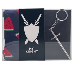 Подарочный набор Knight. Стильный брелок,модные носки,прекрасное оформление. цена и информация | Оригинальные носки | pigu.lt