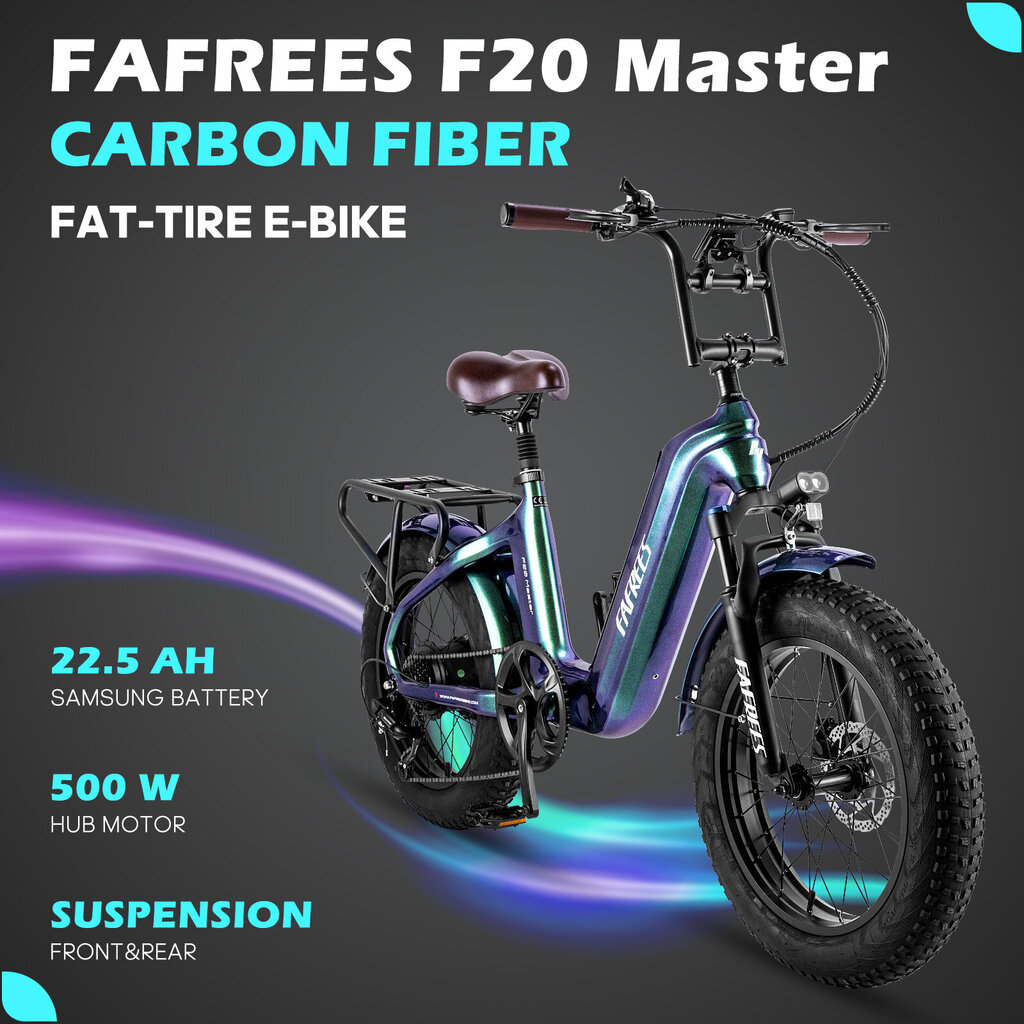 Elektrinis dviratis Fafrees F20 Master, 20", mėlynas цена и информация | Elektriniai dviračiai | pigu.lt