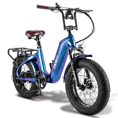 Электровелосипед Carbon Fafrees F20 Master, 20", синий, 500Вт, 22,5Ач цена и информация | Электровелосипеды | pigu.lt