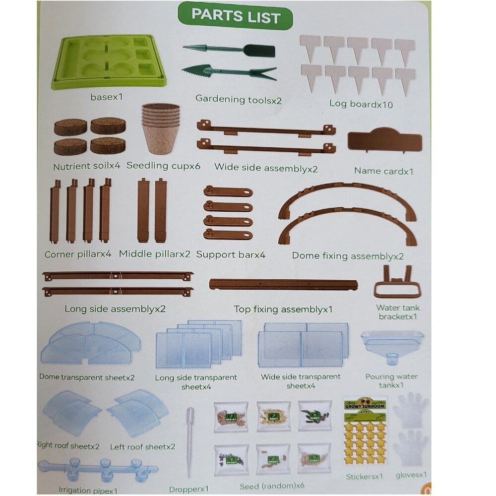 Kūrybinis rinkinys Šiltnamis-Laboratorija Growt Sunroom kaina ir informacija | Lavinamieji žaislai | pigu.lt