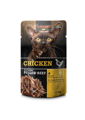 Leonardo Chicken + Extra Pull Beef для кошек с курицей и тушеной говядиной 70 г × 16 шт цена и информация | Консервы для кошек | pigu.lt