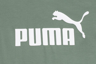 Marškinėliai moterims Puma Ess Logo Tee 586775 48, žali цена и информация | Футболка женская | pigu.lt