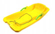 Vaikiškos plastikinės rogutės su rankiniais stabdžiais Karol Marmat, geltonos kaina ir informacija | Rogutės | pigu.lt