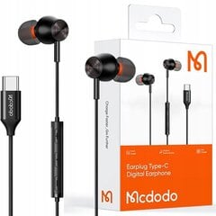Наушники Mcdodo с микрофоном USB-C DAC, черный цена и информация | Теплая повязка на уши, черная | pigu.lt