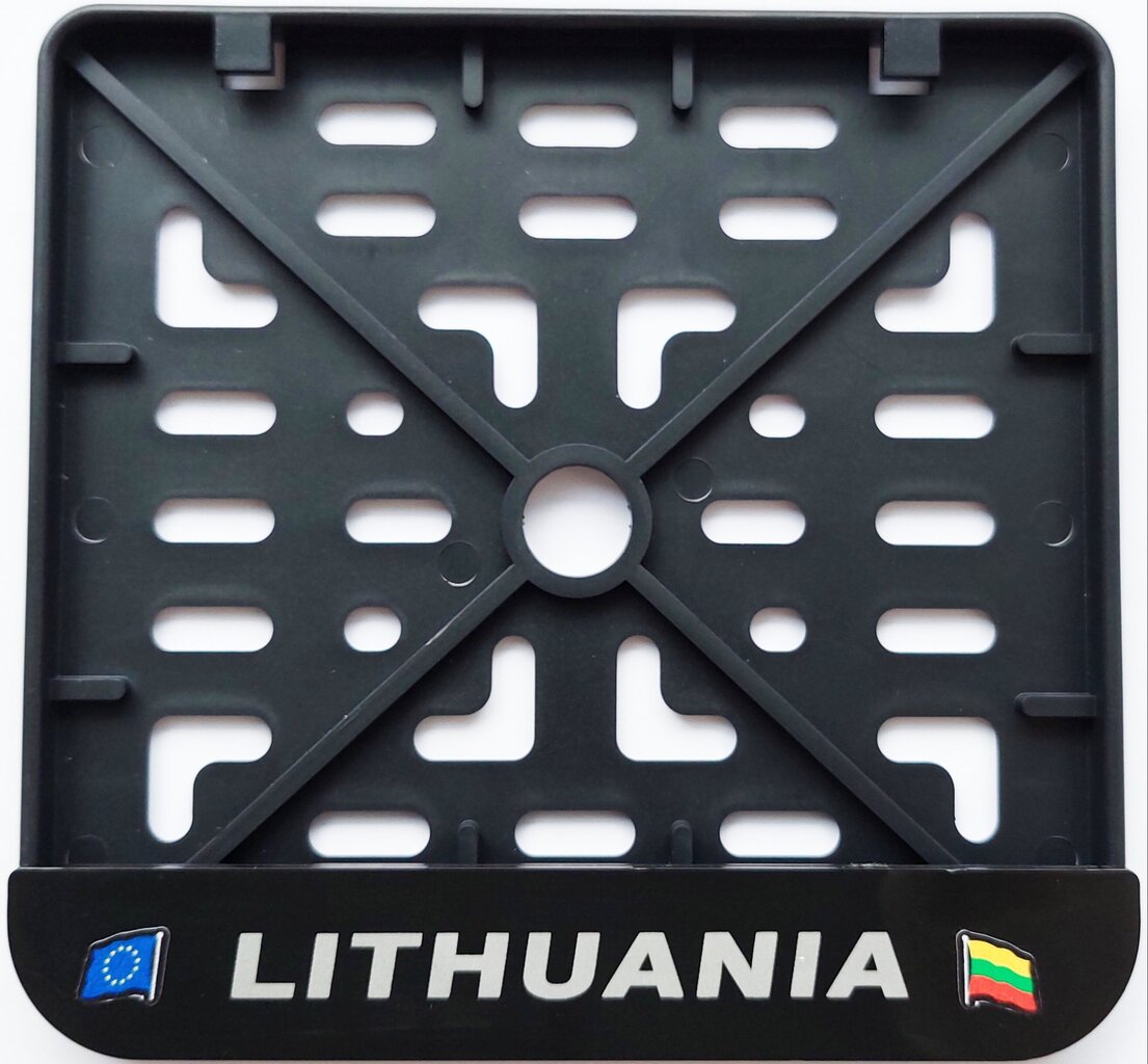 Motorolerio valstybinio numerio rėmelis Virbantė Lithuania 145 x 120 mm, 1 vnt. kaina ir informacija | Moto reikmenys | pigu.lt