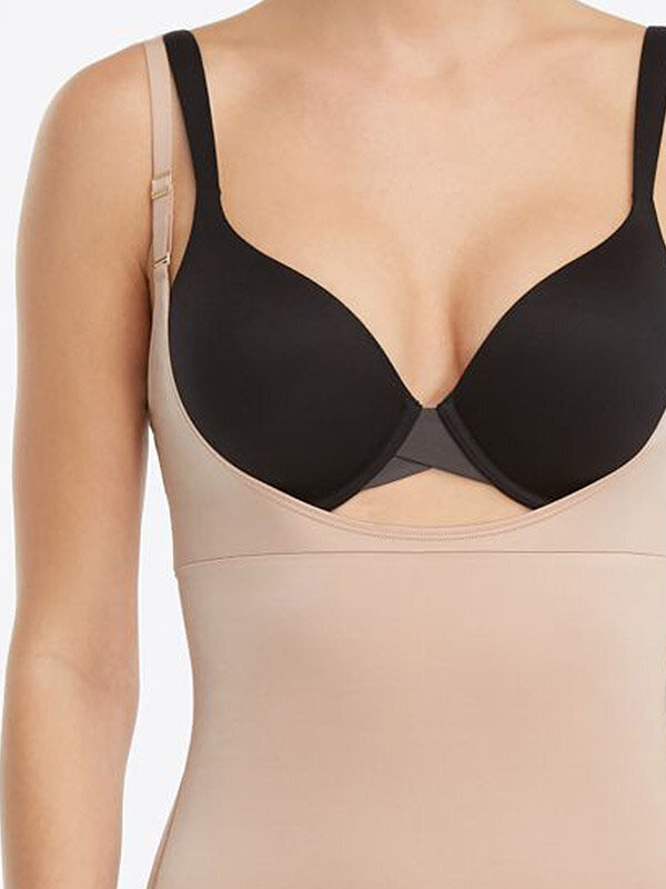 Корректирующее платье Spanx с открытым верхом 10178R, телесное, S цена