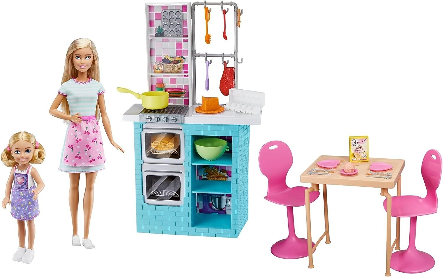 Lėlės rinkinys Barbie Baking Playset and Accessories, HBX03 kaina | pigu.lt