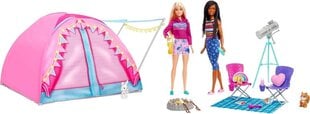 Lėlės rinkinys su priedais Barbie Camping Brooklyn and Malibu, HGC18 kaina ir informacija | Žaislai mergaitėms | pigu.lt