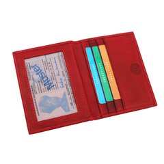 Kortelių dėklas Genuine Leather VZCD-302-DRED цена и информация | Женские кошельки, держатели для карточек | pigu.lt