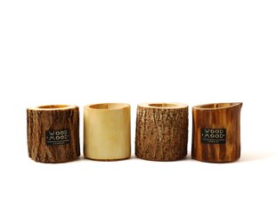 Свеча с эфирными маслами хвойного дерева WoodMood Rocky Compact Coniferous 8.6 см цена и информация | Подсвечники, свечи | pigu.lt