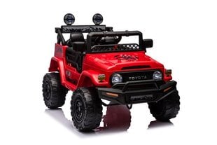 Vienvietis vaikiškas elektromobilis Toyota FJ 4x4 Lean Cars, red цена и информация | Электромобили для детей | pigu.lt