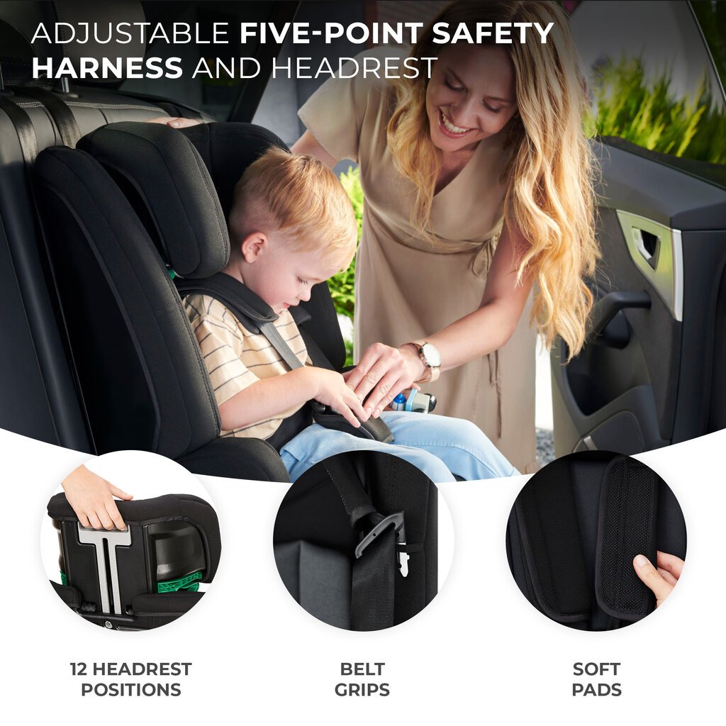 Automobilinė kėdutė KinderKraft Safety Fix 2 i-Size, 9-36 kg, grey цена и информация | Autokėdutės | pigu.lt