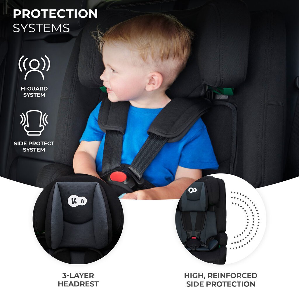 Automobilinė kėdutė KinderKraft Safety Fix 2 i-Size, 9-36 kg, grey kaina ir informacija | Autokėdutės | pigu.lt