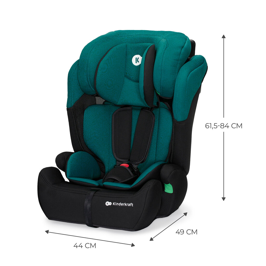 Automobilinė kėdutė Kinderkraft Comfort Up i-Size, 9-36 kg, green kaina ir informacija | Autokėdutės | pigu.lt