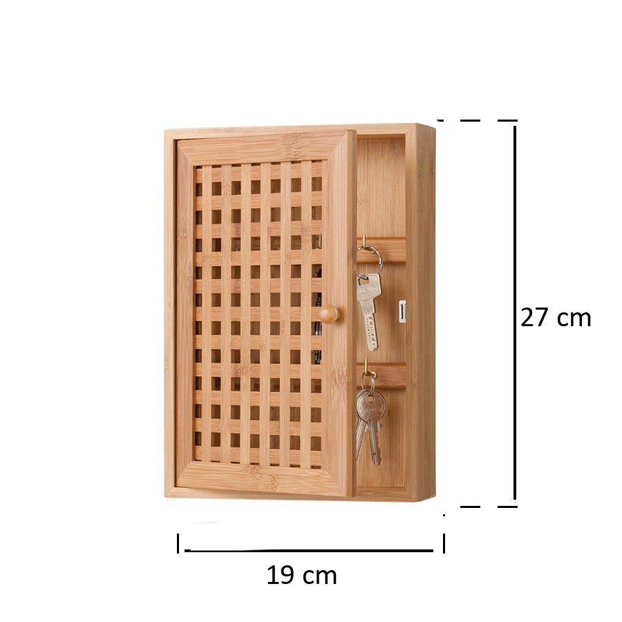 Raktų pakaba, Zeller, 6x19.5x27 cm, ruda kaina ir informacija | Seifai | pigu.lt